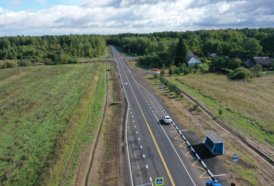 В Ярославской области благодаря нацпроекту отремонтировали порядка 9 километров дороги Ярославль – Любим